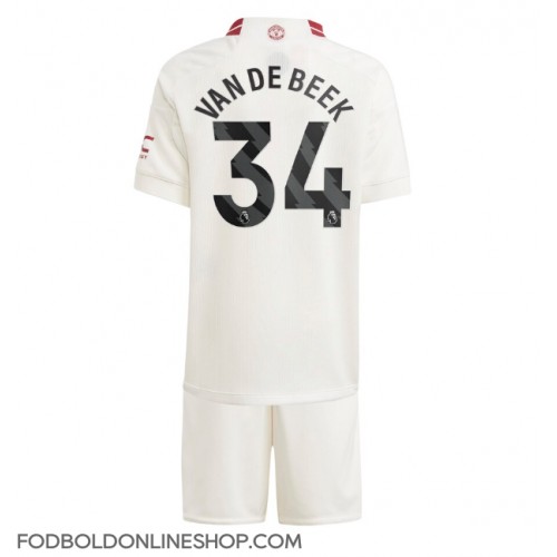 Manchester United Donny van de Beek #34 Tredje trøje Børn 2023-24 Kortærmet (+ Korte bukser)
